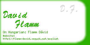 david flamm business card